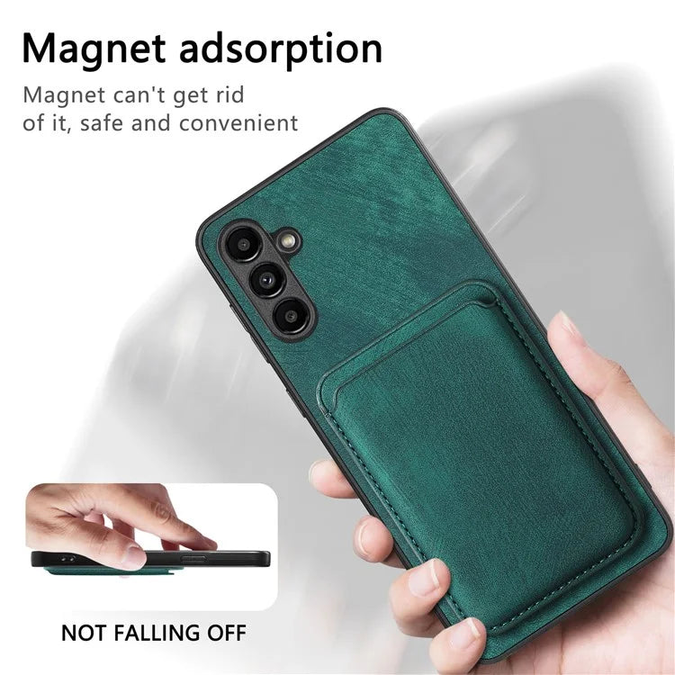 D12 For Samsung Galaxy A25 5G (Global) (161.0 x 76.5 x 8.3mm) Case Retro Leather+TPU 2 in 1 Card Slot Phone Cover