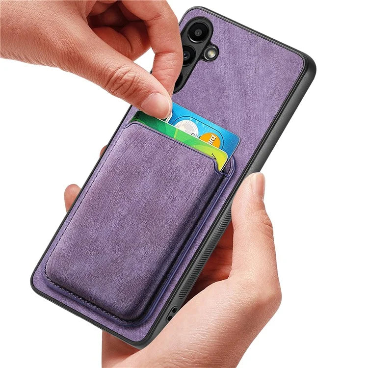 D12 For Samsung Galaxy A25 5G (Global) (161.0 x 76.5 x 8.3mm) Case Retro Leather+TPU 2 in 1 Card Slot Phone Cover