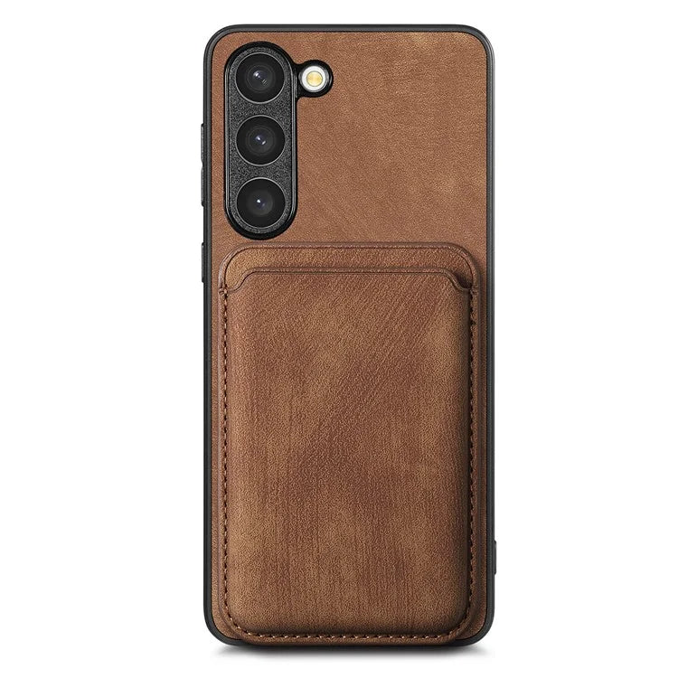 D12 For Samsung Galaxy S23 Case Magnetic Detachable Card Slots PU Leather Phone Cover