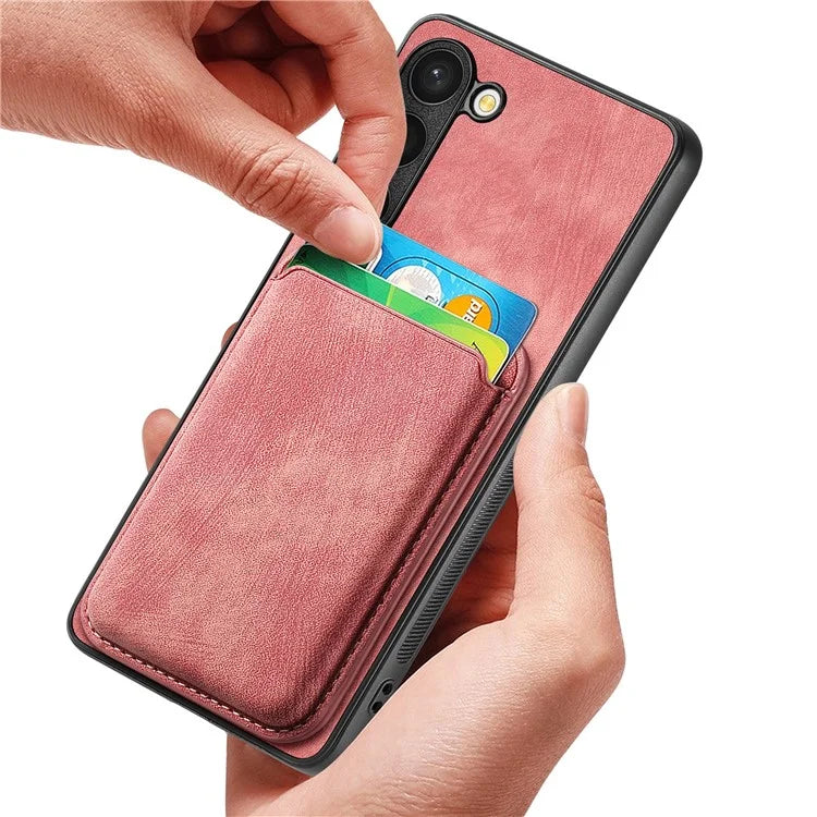 D12 For Samsung Galaxy S23 Case Magnetic Detachable Card Slots PU Leather Phone Cover