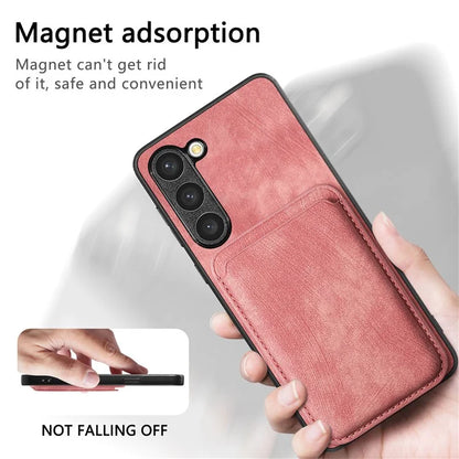 D12 For Samsung Galaxy S23 Case Magnetic Detachable Card Slots PU Leather Phone Cover