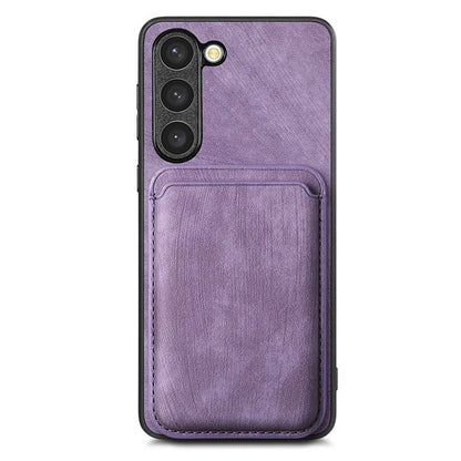 D12 For Samsung Galaxy S23 Case Magnetic Detachable Card Slots PU Leather Phone Cover