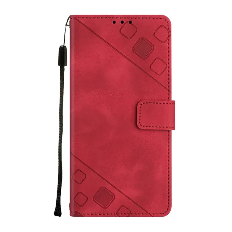 PT005 YB Imprinting Series-6 For Google Pixel 9 Pro Leather Case Wallet Card Slots Phone Cover