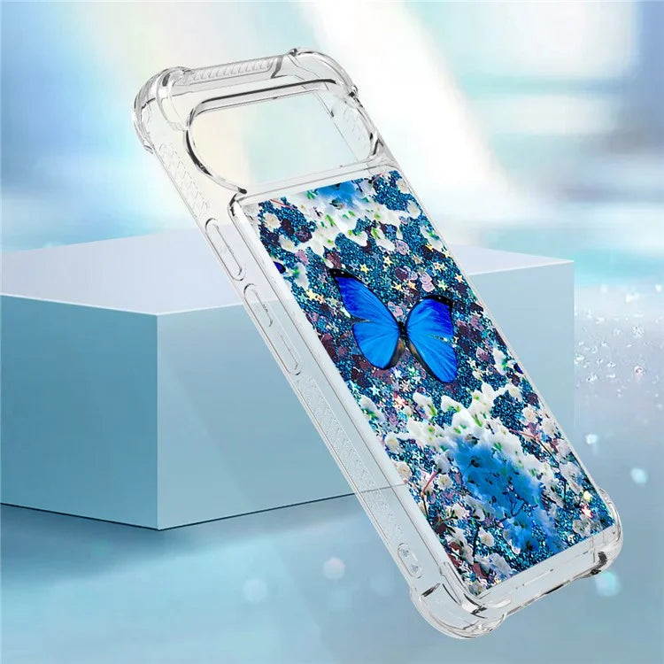 YB Quicksand Series-2 For Google Pixel 9 Pro Case Liquid Quicksand Pattern TPU Phone Cover