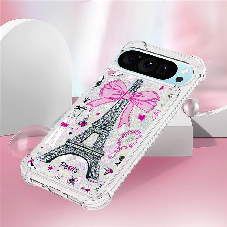 YB Quicksand Series-2 For Google Pixel 9 Pro Case Liquid Quicksand Pattern TPU Phone Cover