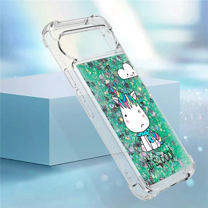 YB Quicksand Series-2 For Google Pixel 9 Pro Case Liquid Quicksand Pattern TPU Phone Cover