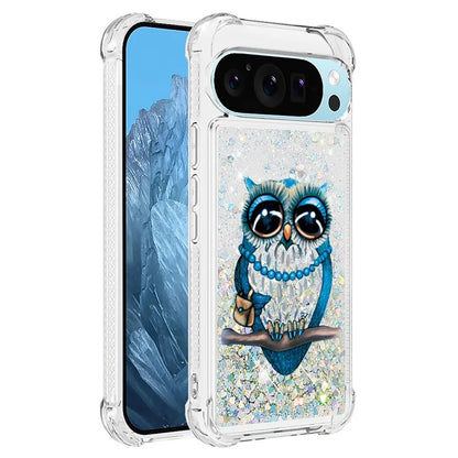 YB Quicksand Series-2 For Google Pixel 9 Pro Case Liquid Quicksand Pattern TPU Phone Cover