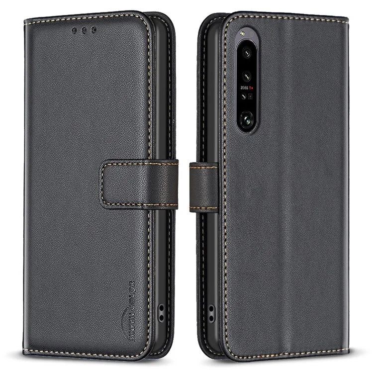 BINFEN COLOR BF17 For Sony Xperia 1 VI Magnetic Phone Case Leather Flip Stand Cover