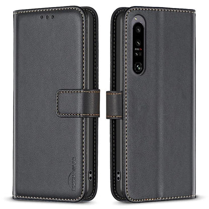 BINFEN COLOR BF17 For Sony Xperia 1 VI Magnetic Phone Case Leather Flip Stand Cover
