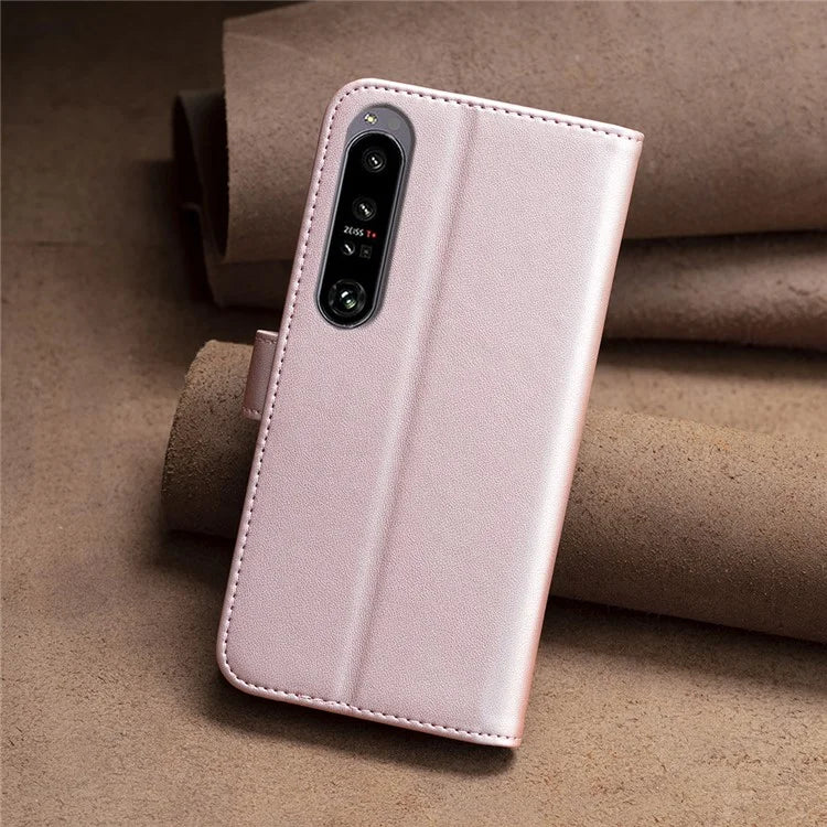 BINFEN COLOR BF17 For Sony Xperia 1 VI Magnetic Phone Case Leather Flip Stand Cover