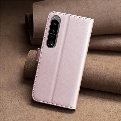BINFEN COLOR BF17 For Sony Xperia 1 VI Magnetic Phone Case Leather Flip Stand Cover