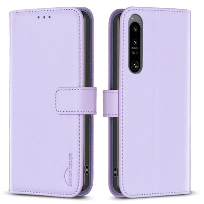 BINFEN COLOR BF17 For Sony Xperia 1 VI Magnetic Phone Case Leather Flip Stand Cover