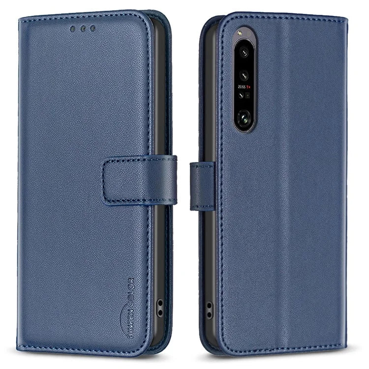BINFEN COLOR BF17 For Sony Xperia 1 VI Magnetic Phone Case Leather Flip Stand Cover