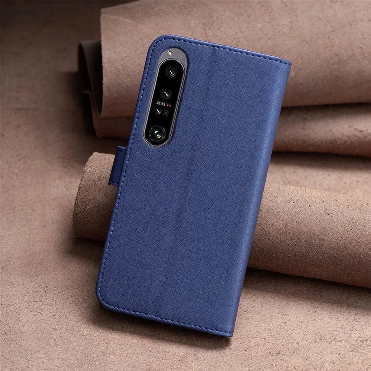 BINFEN COLOR BF17 For Sony Xperia 1 VI Magnetic Phone Case Leather Flip Stand Cover