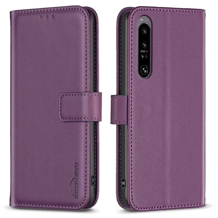 BINFEN COLOR BF17 For Sony Xperia 1 VI Magnetic Phone Case Leather Flip Stand Cover
