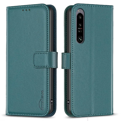 BINFEN COLOR BF17 For Sony Xperia 1 VI Magnetic Phone Case Leather Flip Stand Cover