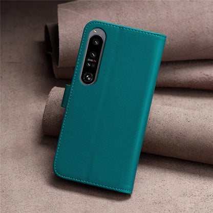 BINFEN COLOR BF17 For Sony Xperia 1 VI Magnetic Phone Case Leather Flip Stand Cover