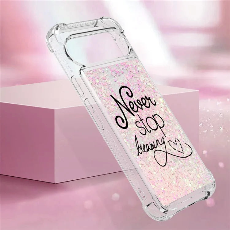 YB Quicksand Series-2 For Google Pixel 9 Case Liquid Glitter Sequins TPU Cover Pattern Printing