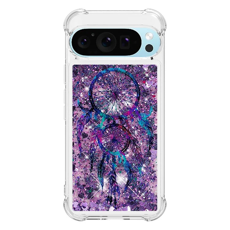 YB Quicksand Series-2 For Google Pixel 9 Case Liquid Glitter Sequins TPU Cover Pattern Printing