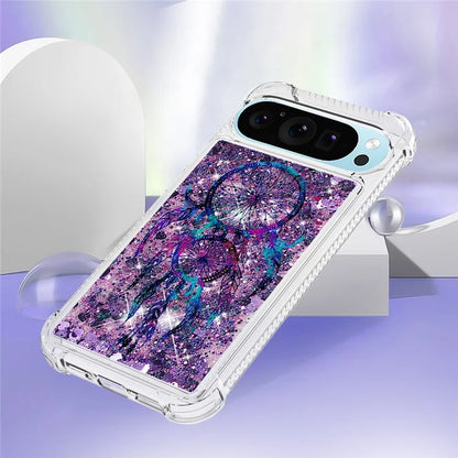YB Quicksand Series-2 For Google Pixel 9 Case Liquid Glitter Sequins TPU Cover Pattern Printing