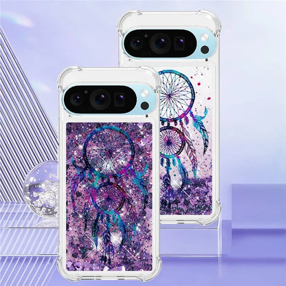 YB Quicksand Series-2 For Google Pixel 9 Case Liquid Glitter Sequins TPU Cover Pattern Printing