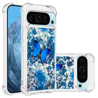 YB Quicksand Series-2 For Google Pixel 9 Case Liquid Glitter Sequins TPU Cover Pattern Printing