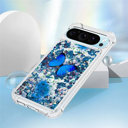 YB Quicksand Series-2 For Google Pixel 9 Case Liquid Glitter Sequins TPU Cover Pattern Printing