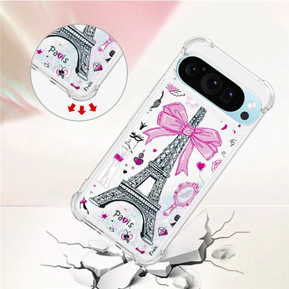 YB Quicksand Series-2 For Google Pixel 9 Case Liquid Glitter Sequins TPU Cover Pattern Printing
