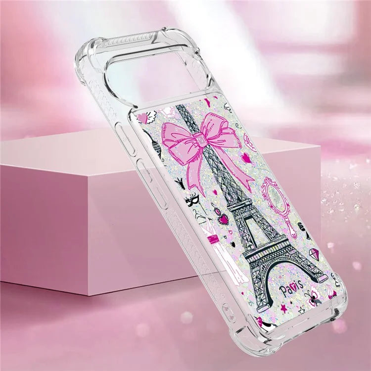 YB Quicksand Series-2 For Google Pixel 9 Case Liquid Glitter Sequins TPU Cover Pattern Printing