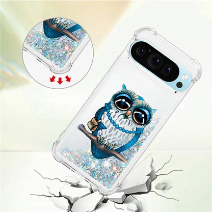 YB Quicksand Series-2 For Google Pixel 9 Case Liquid Glitter Sequins TPU Cover Pattern Printing