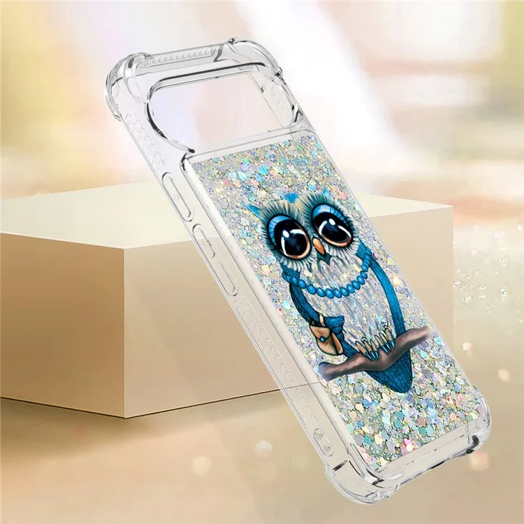 YB Quicksand Series-2 For Google Pixel 9 Case Liquid Glitter Sequins TPU Cover Pattern Printing