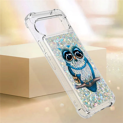 YB Quicksand Series-2 For Google Pixel 9 Case Liquid Glitter Sequins TPU Cover Pattern Printing