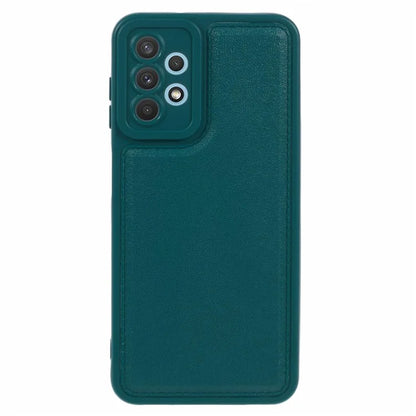 XL Series for Samsung Galaxy A73 5G TPU Case Solid Color Imitation Leather Texture Protective Cover
