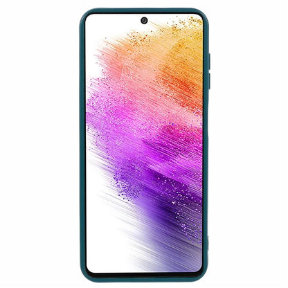 XL Series for Samsung Galaxy A73 5G TPU Case Solid Color Imitation Leather Texture Protective Cover