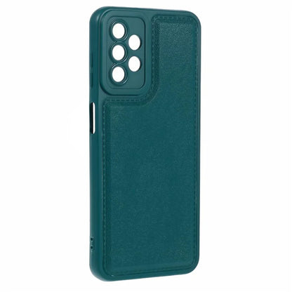 XL Series for Samsung Galaxy A73 5G TPU Case Solid Color Imitation Leather Texture Protective Cover