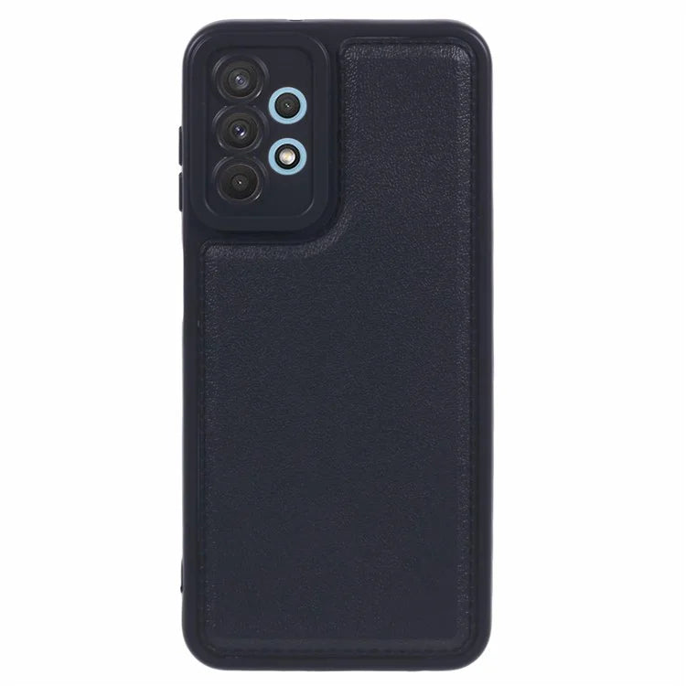 XL Series for Samsung Galaxy A73 5G TPU Case Solid Color Imitation Leather Texture Protective Cover