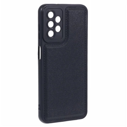 XL Series for Samsung Galaxy A73 5G TPU Case Solid Color Imitation Leather Texture Protective Cover
