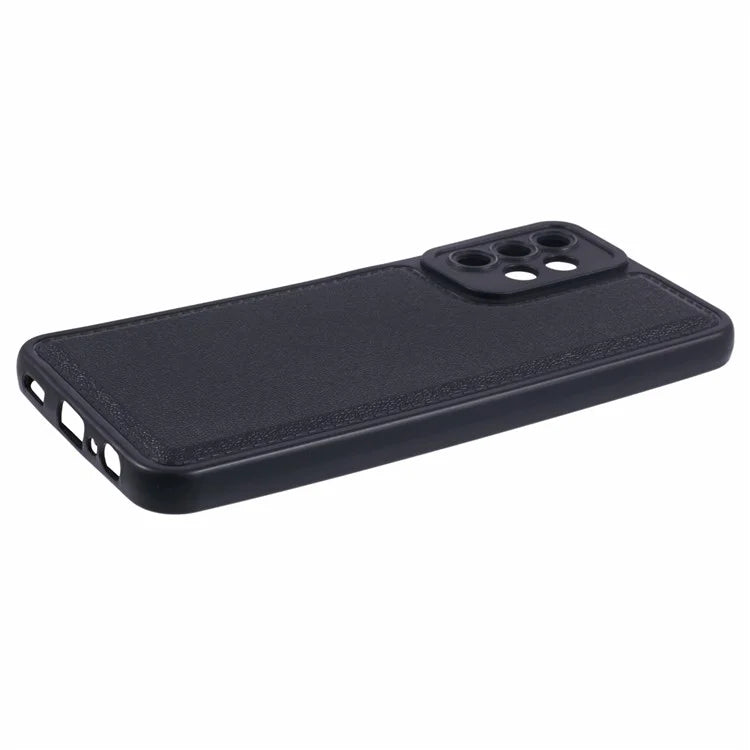 XL Series for Samsung Galaxy A73 5G TPU Case Solid Color Imitation Leather Texture Protective Cover