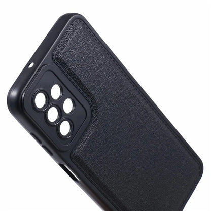 XL Series for Samsung Galaxy A73 5G TPU Case Solid Color Imitation Leather Texture Protective Cover