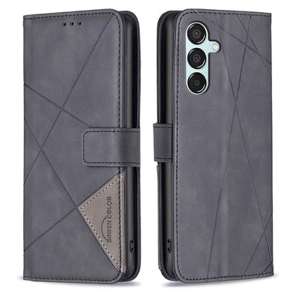 BINFEN COLOR BF05 For Samsung Galaxy M15 5G Imprinted Case PU Leather Wallet Phone Cover