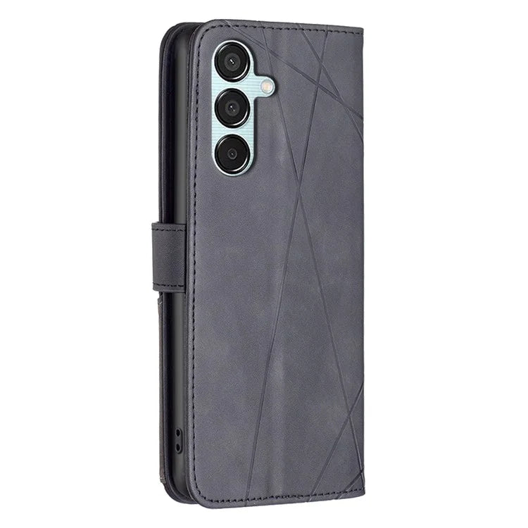 BINFEN COLOR BF05 For Samsung Galaxy M15 5G Imprinted Case PU Leather Wallet Phone Cover