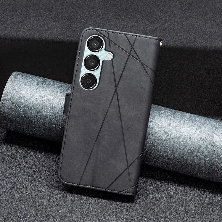 BINFEN COLOR BF05 For Samsung Galaxy M15 5G Imprinted Case PU Leather Wallet Phone Cover