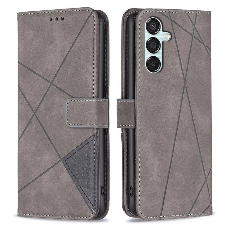 BINFEN COLOR BF05 For Samsung Galaxy M15 5G Imprinted Case PU Leather Wallet Phone Cover