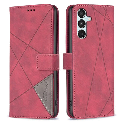 BINFEN COLOR BF05 For Samsung Galaxy M15 5G Imprinted Case PU Leather Wallet Phone Cover