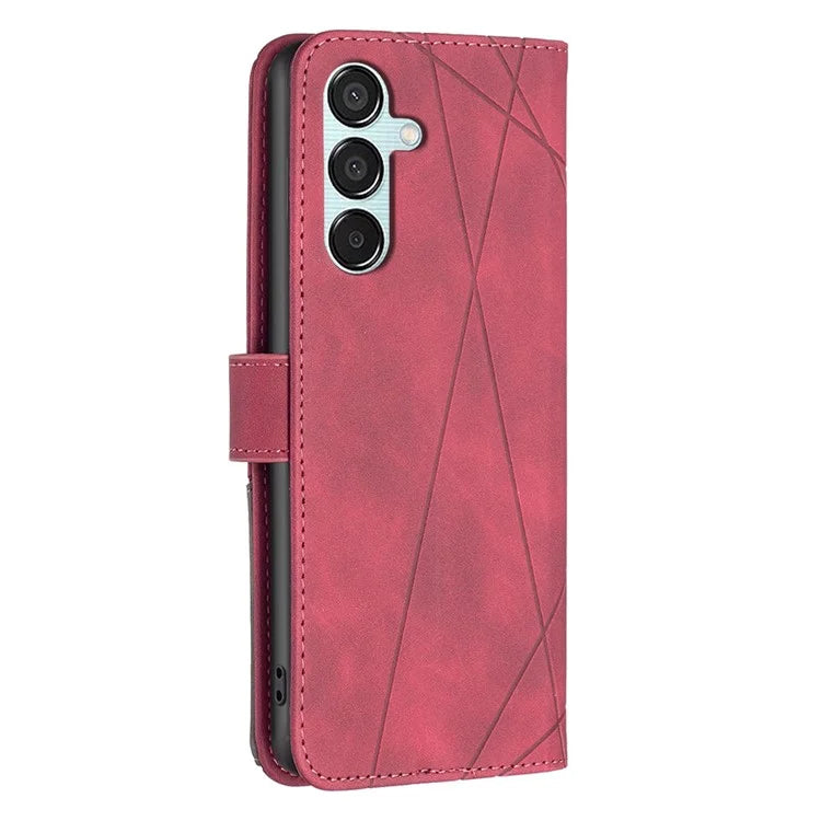 BINFEN COLOR BF05 For Samsung Galaxy M15 5G Imprinted Case PU Leather Wallet Phone Cover