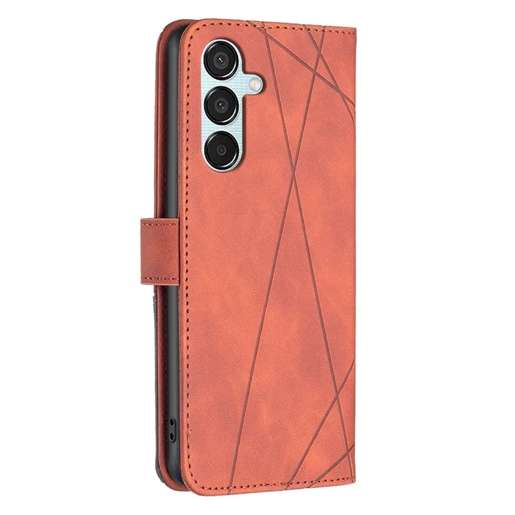 BINFEN COLOR BF05 For Samsung Galaxy M15 5G Imprinted Case PU Leather Wallet Phone Cover