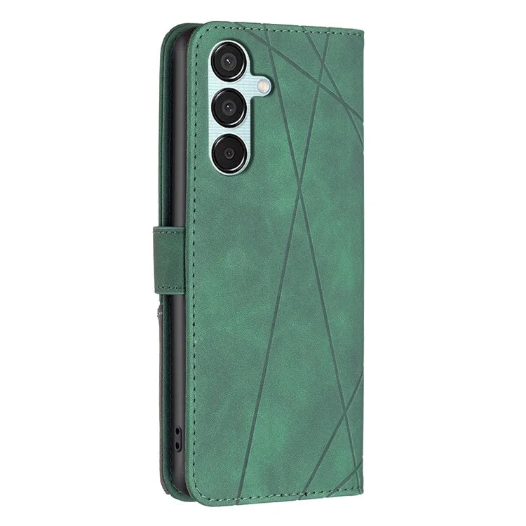 BINFEN COLOR BF05 For Samsung Galaxy M15 5G Imprinted Case PU Leather Wallet Phone Cover