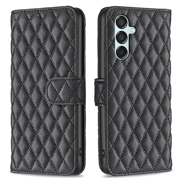 BINFEN COLOR BF Style-14 For Samsung Galaxy M15 5G Magnetic Case Leather Card Slots Phone Protector