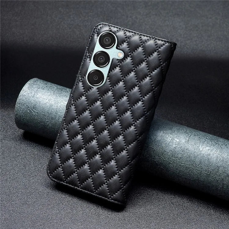 BINFEN COLOR BF Style-14 For Samsung Galaxy M15 5G Magnetic Case Leather Card Slots Phone Protector