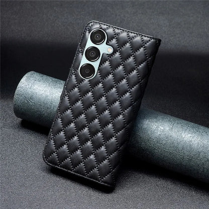 BINFEN COLOR BF Style-14 For Samsung Galaxy M15 5G Magnetic Case Leather Card Slots Phone Protector